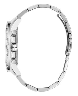 Men's Multi-function Silver Tone Stainless Steel Watch 48mm