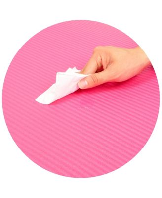 1" Extra Thick Exercise Fitness Yoga Mat w/ Carry Strap, Pink