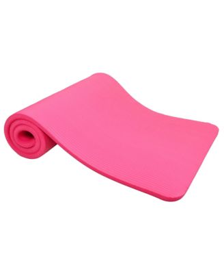 1" Extra Thick Exercise Fitness Yoga Mat w/ Carry Strap, Pink