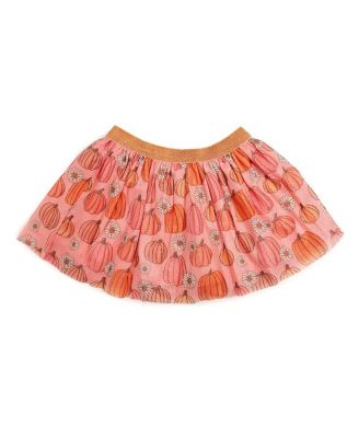 Little and Big Girls Pumpkin Daisy Tutu Skirt