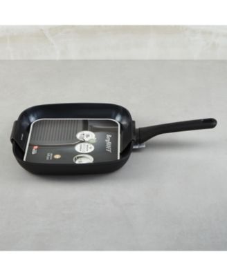 DiNA Helix Recycled Aluminum Nonstick Ceramic Grill Pan, 10.25"