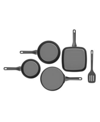 DiNA Helix 5pc Nonstick Specialty Pan Set with Turner, Recycled Aluminum