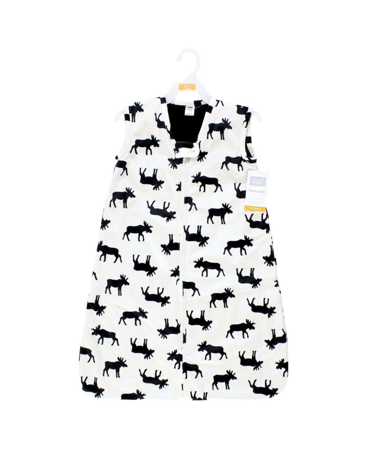 Hudson Baby Baby Boys Plush Faux Fur Sleeping Bag, Wearable Blanket,- Moose