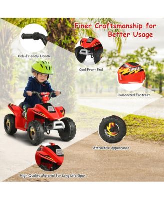 6V Kids Electric Quad ATV 4 Wheels Ride On Toy Toddlers Forward & Reverse Red