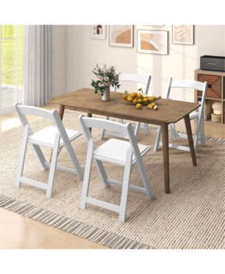   Set of 8   Rubber Wood Legs & Padded Seat   Durable & Comfortable   Dining Chairs