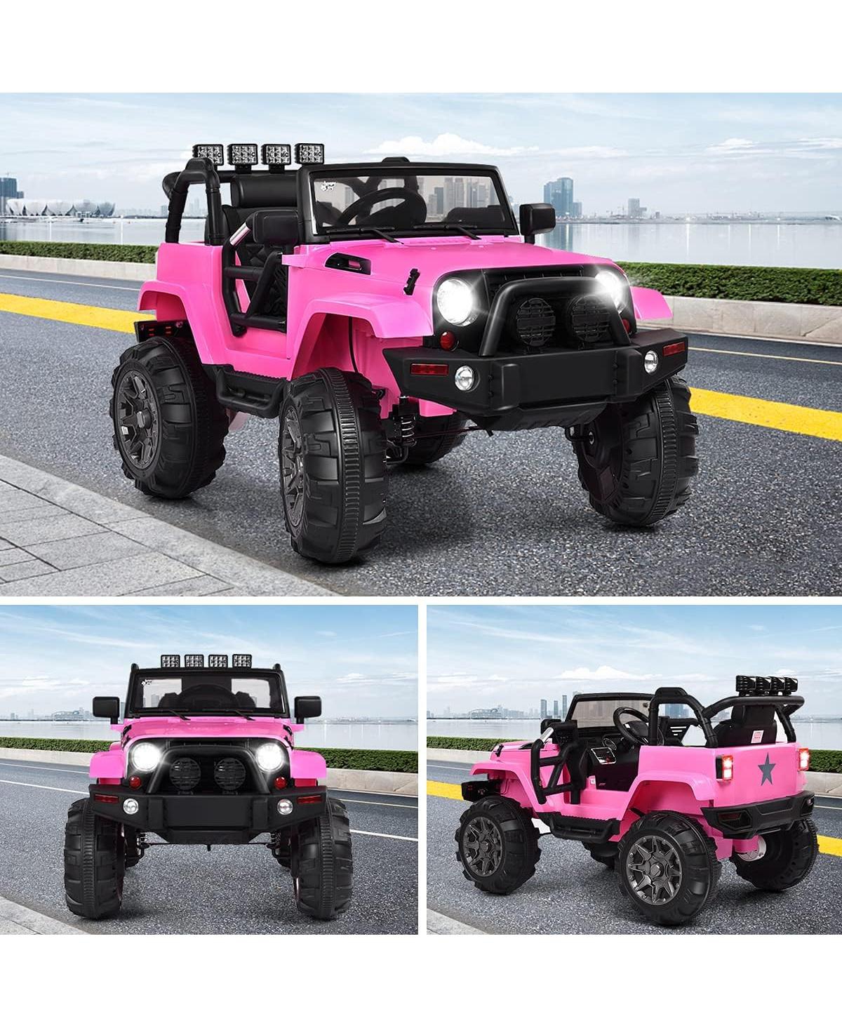 Costway 12V Kids Ride On Truck Car w/ Remote Control MP3 Music Led Lights