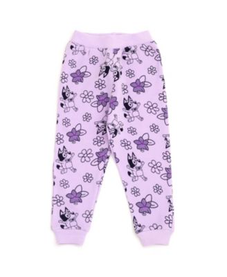 Little Girls Fleece Sweatshirt and Jogger Pants Outfit Set to