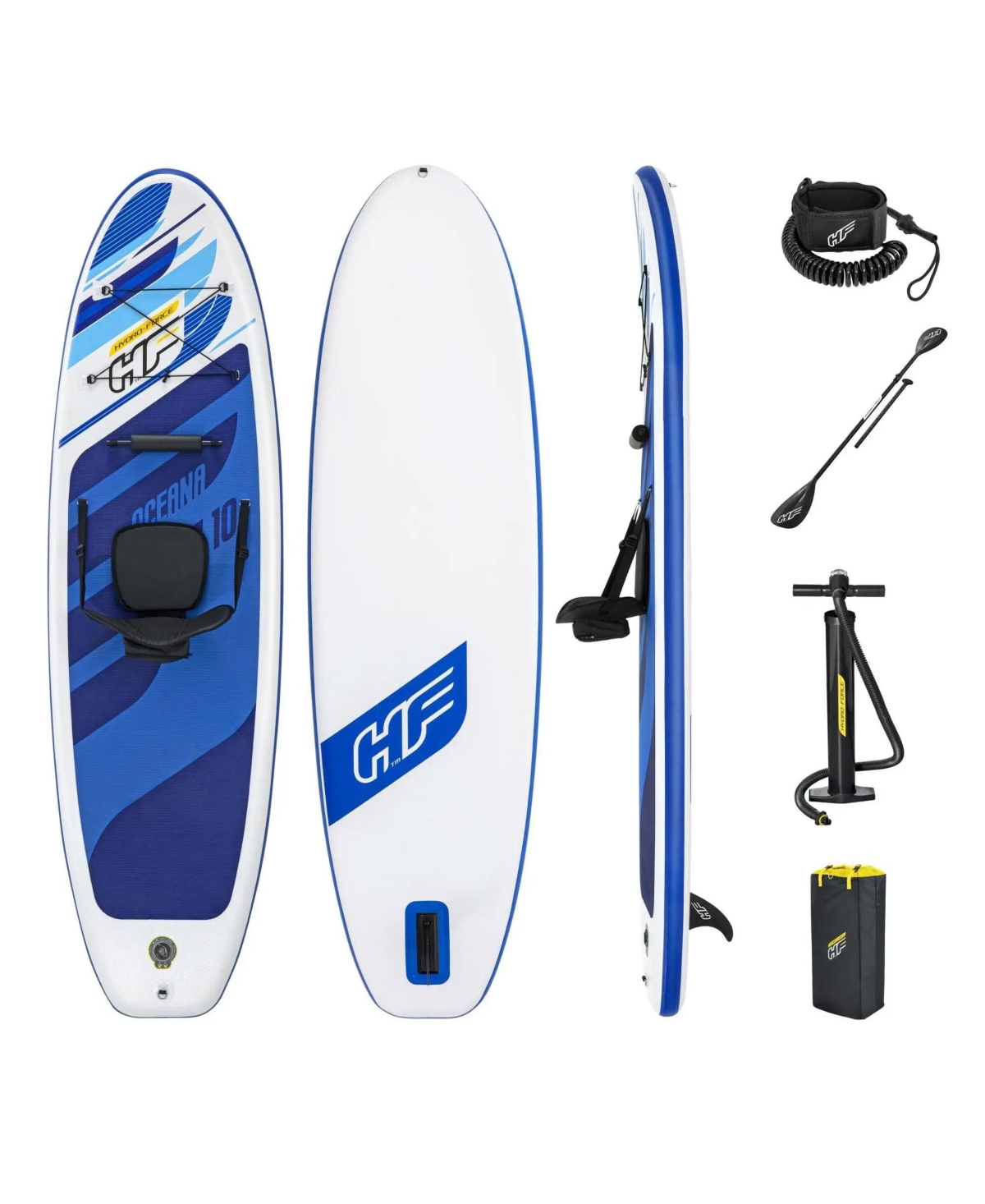 Hydro-Force Oceana Inflatable Stand-Up Paddle Board and Kayak Water Set
