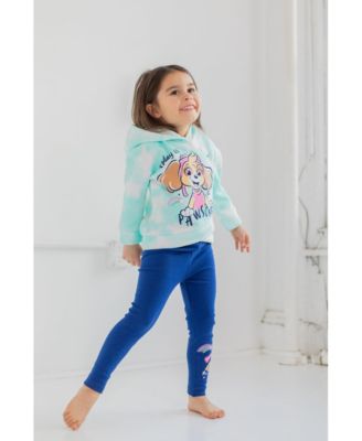 Toddler Girls Pullover Crossover Fleece Hoodie and Leggings Outfit Set