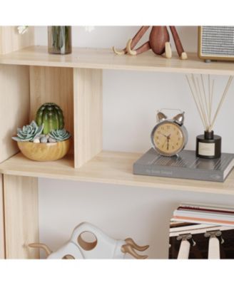 Wooden Grain 12-Shelves Standard Bookcase