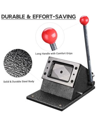 2-1/8" x 3-3/8" Die Cutter Manual ID Card Scrapbooking Paper Trimmer Heavy Duty Punch