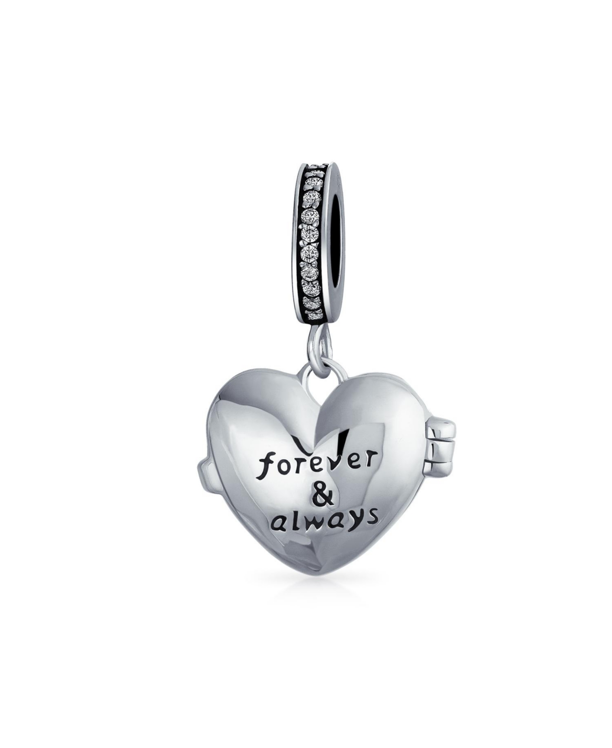 Bling Jewelry My Beautiful Wife Words Heart Locket Charm Bead .925 Sterling- Silver