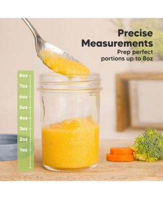 4pk Prep Baby Food Storage Containers, Leak-Proof, BPA Free Glass Baby Food Jars for Feeding