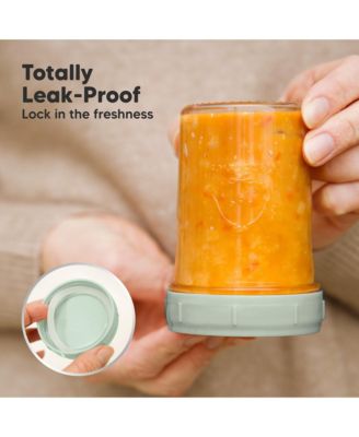4pk Prep Baby Food Storage Containers, Leak-Proof, BPA Free Glass Baby Food Jars for Feeding