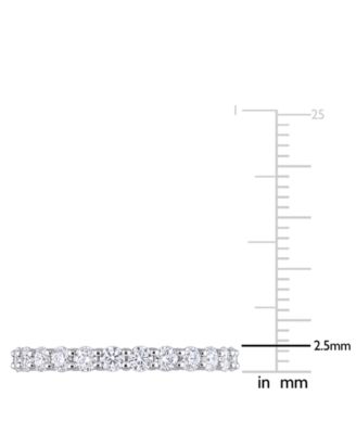 Moissanite Polished Eternity Band (1-1/2 ct. t.w.) in 10k White Gold