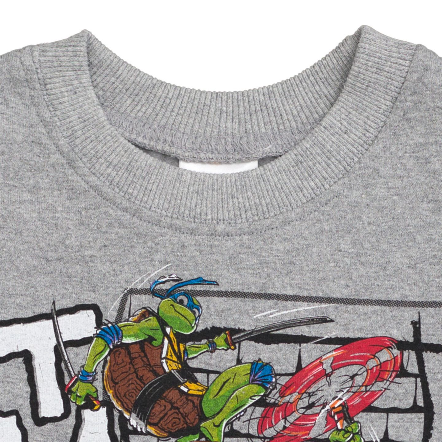 Детский комплект Teenage Mutant Ninja Turtles: флисовый свитшот и брюки для мальчиков, цвет: Меланжевый серый зелёный — фото 3