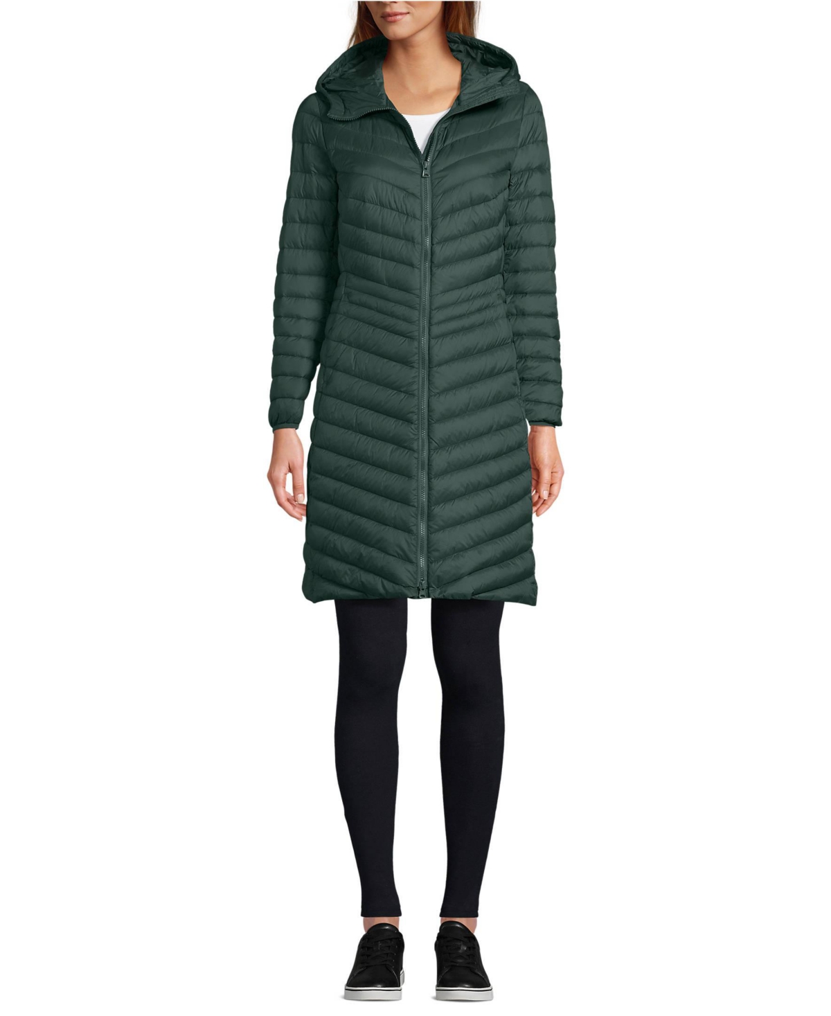 Lands End Women s Wanderweight Packable Down Coat Evening forest Smart Closet