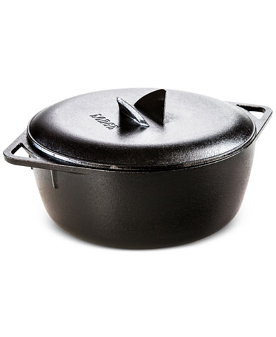 Lodge Rust Resistant 6-Qt. Cast Iron Dutch Oven with Cover, Only at Macy's