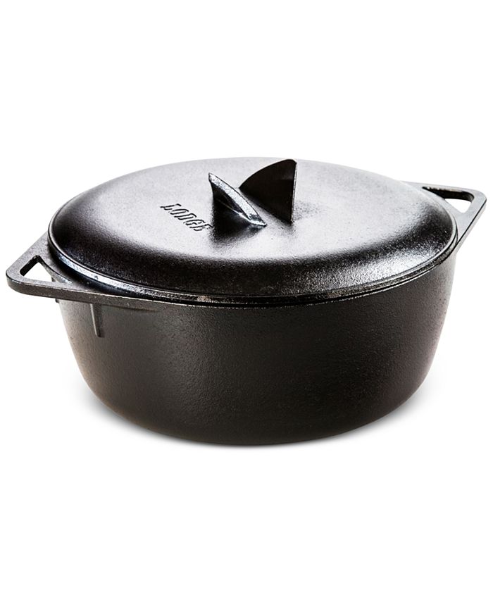 Lodge Cast Iron 6 Quart/12 Inch Cast Iron Camp Dutch Oven with Lid - Black,  Induction Compatible, Seasoned with Natural Vegetable Oil in the Cooking  Pots department at