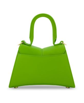 Gold Hardware Detail Angular Mini Leather Handbag