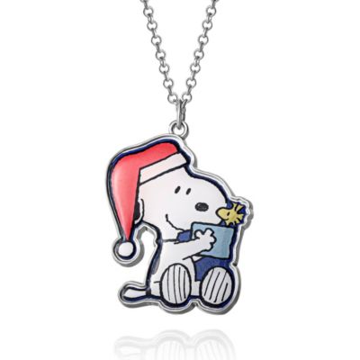 Snoopy Christmas Necklace and Woodstock Earring Jewelry Set