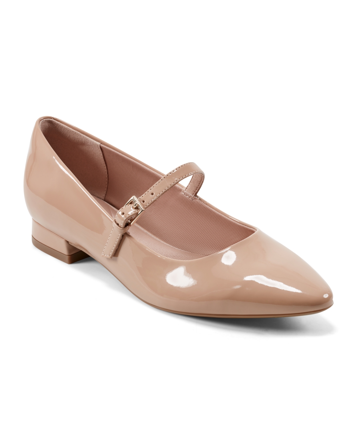 Shop Rockport Women's Taren Total Motion Pointy Toe Dress Flats In Silver Leather