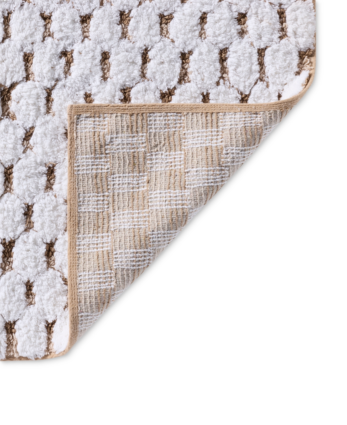 Loloi Rodi Blue Cotton Skid-resistant Bath Rug, 20" X 32" In Tan
