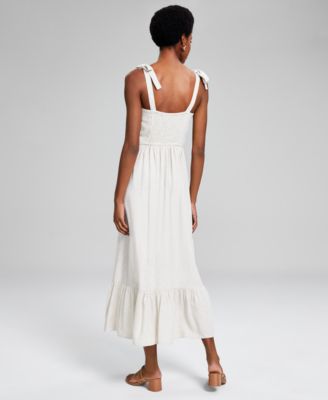 And Now This Women's Embroidered Linen-Blend Maxi Dress, Exclusively at  Macy's - Macy's