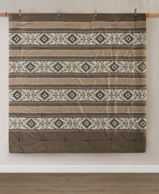 Mariposa Stripe Herringbone 5-Pc. Comforter Set, King/California King