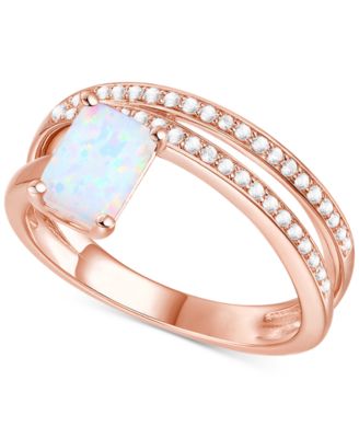 Amethyst (7/8 ct. t.w.) & Lab Grown White Sapphire Accent Coil Ring in 14k Gold-Plated Sterling Silver (Also in Additional Gemstones)