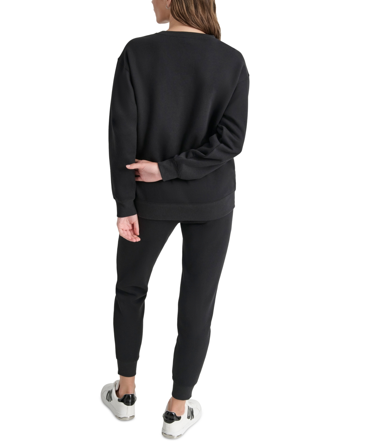 Dkny Sport Women's Logo Crewneck Sweatshirt In Black