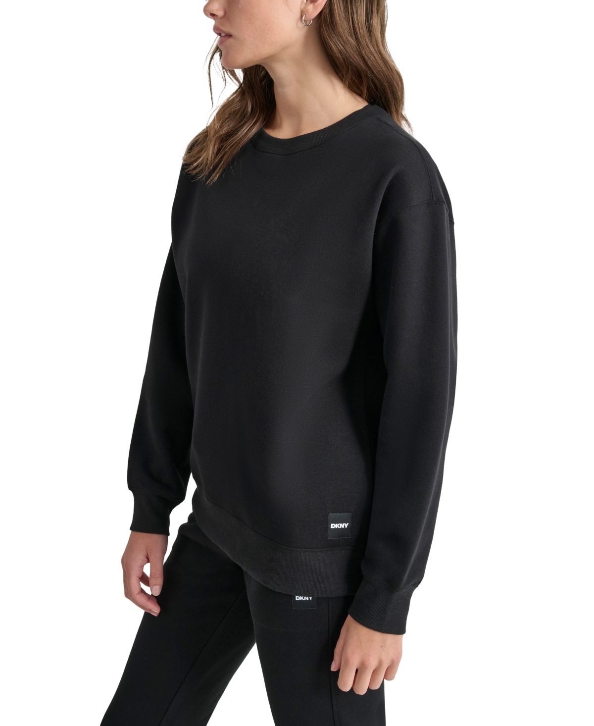 Dkny Sport Women's Logo Crewneck Sweatshirt In Black