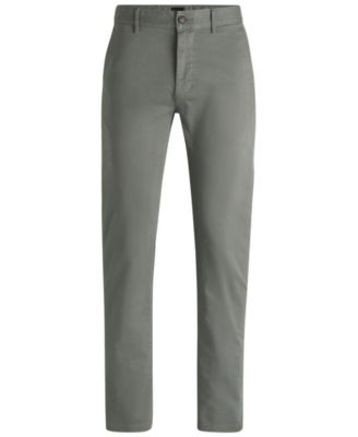 Men's Stretch-Cotton Satin Slim-Fit Chinos