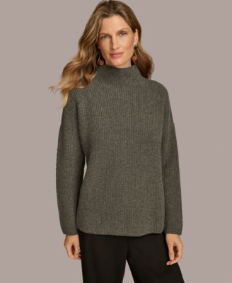 Donna Karan New York - Women's Cashmere-Blend Mock Neck Sweater