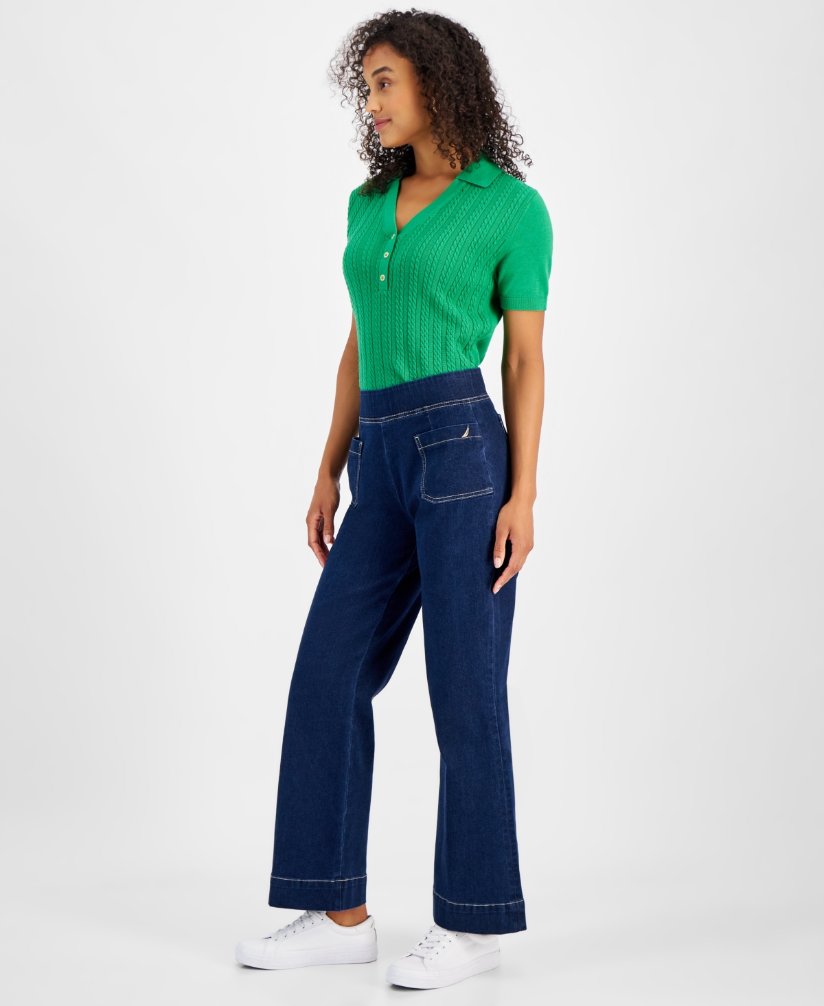 Nautica Jeans Women's High-rise Pull-on Flare Jeans In Andrea Wash