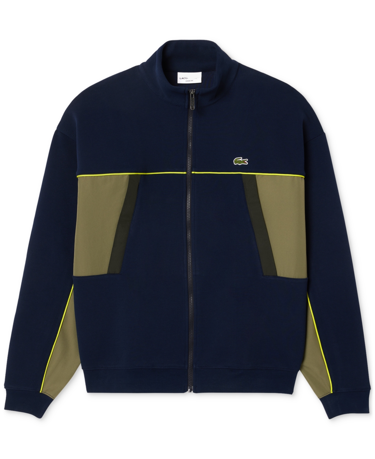 Lacoste Men's Colorblocked Double Face Pique Zip-Up Tracksuit Jacket