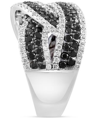 EFFY&reg; Black & White Diamond Knot Ring (2-1/3 ct. t.w.) in 14k White Gold