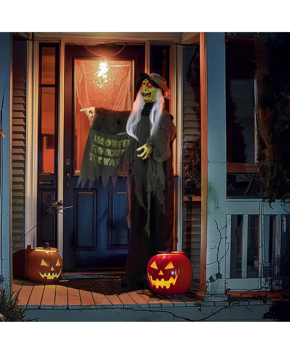Yescom Animated Halloween Decorations,Scary Witch,6FT Life Size,Motion/Sound Activated Party Outdoor 2024