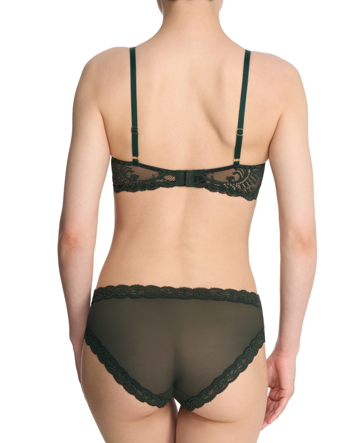 NATORI WOMEN'S FEATHERS LACE CONTOUR UNDERWIRE PLUNGE BRA