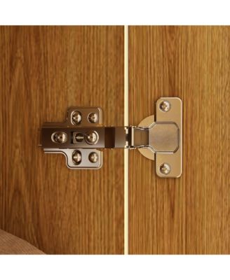 Wardrobe Freestanding Coat Storage Cabinet with 2-Tier Drawers and Hanging Bar