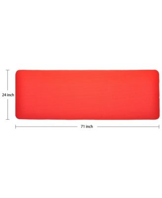 1" Extra Thick Exercise Fitness Yoga Mat w/ Carry Strap, Red