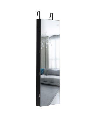 Mirrored Jewelry Cabinet Jewelry Organizer w/2 LED Lights