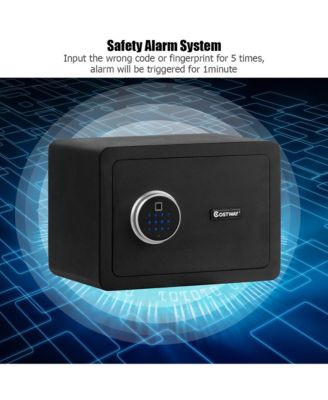 Fingerprint Safe Box Security Box w/Inner LED Light Store Cash Jewelry Guns
