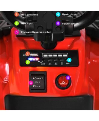 6V Battery Powered Kids Ride On ATV 4-Wheeler Quad w/ MP3 & LED Headlight