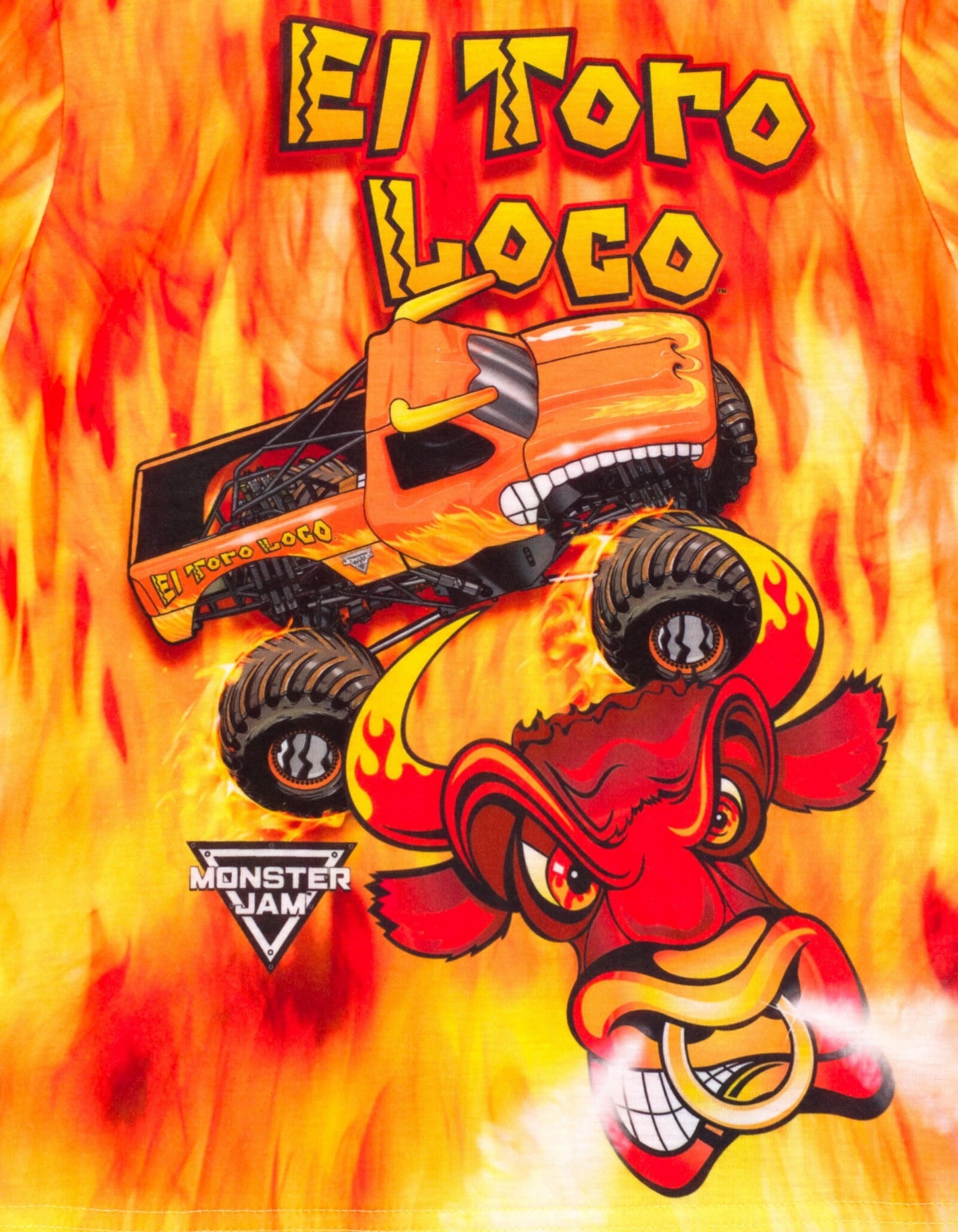 Monster Jam Toddler Boys Pullover Pajama Shirt and Shorts Sleep Set to Grave DiggerMegalodon - El toro loco