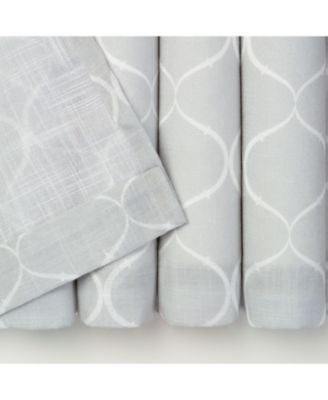 Premium 2-Panel Light Filtering Curtains - Semi Sheer for Living Room, Bedroom, Kitchen - 52" x 63" - Ogee Beige