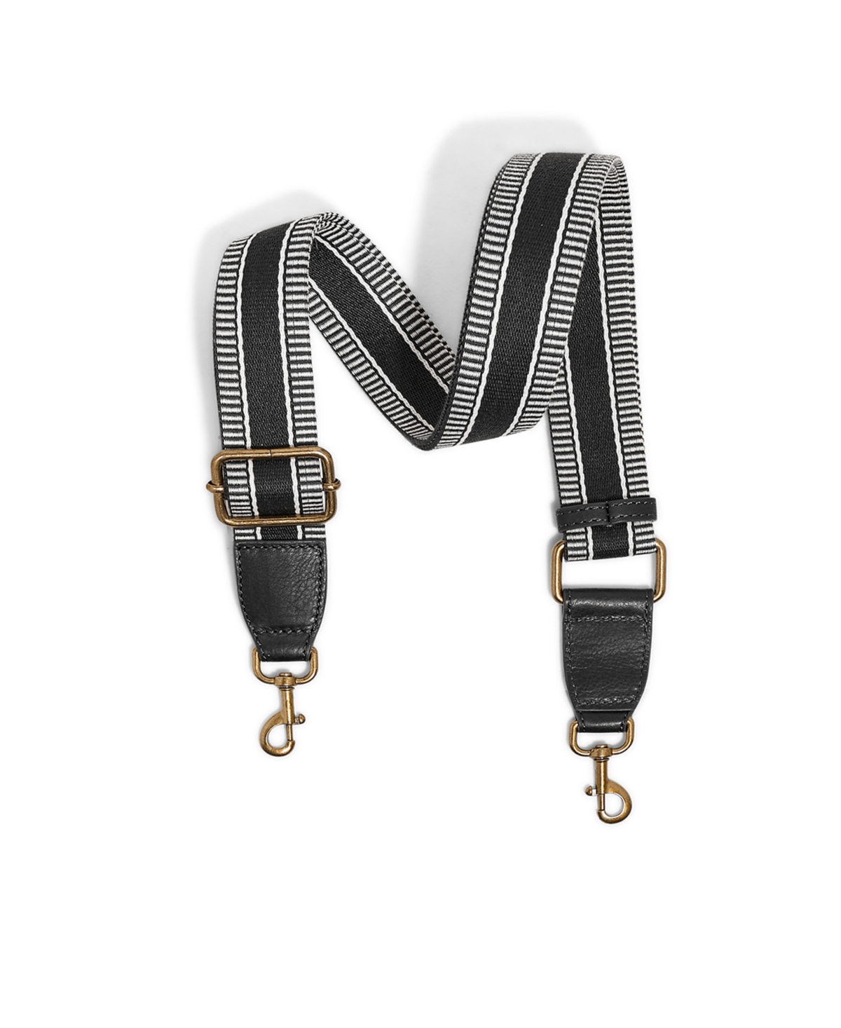 Striped Web Strap - Cafe Latte