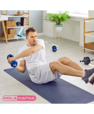 3, 5, 8, 10 & 12 Pound Neoprene Dumbbell Weight Set with Storage Rack