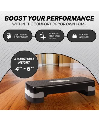 Aerobic Step Platform Exercise Fitness Equipment w/ Adjustable Height