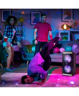 Portable PA Speaker & Microphone System With LED Party Lights, Bluetooth, & FM Radio, 600 Watt